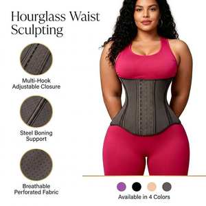 Corset de maintien et de mise en forme pour femme, personnalisé, en latex naturel respirant, avec rembourrage effet soie glacée, pour le sport et le fitness - Product Image 5