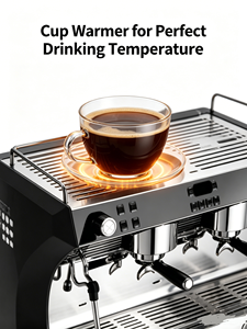 Máquina de Espresso Semiautomática Comercial con Certificación CE, 2 Grupos, Caldera Doble, 9 Bares, 4200W, Cafetera Profesional, 6 Cafés - Product Image 6