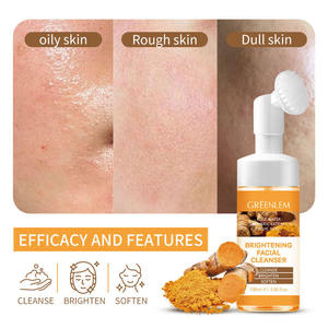 Nettoyant Visage Moussant Bio au Curcuma – Nettoyage Profond, Hydratant, Contrôle du Sébum, Brosse Nettoyante Liquide Minérale - Product Image 5