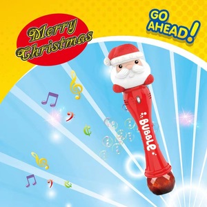 Baguette à bulles automatique de Noël Père Noël Baguette magique de bonhomme de neige jouet à bulles <span class=keywords><strong>Bulle</strong></span> de Noël avec <span class=keywords><strong>musique</strong></span> légère - Product Image 2