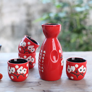 ชุดถ้วยขวดไวน์เซรามิกลายครามสไตล์ญี่ปุ่นแบบกำหนดเอง - Product Image 3