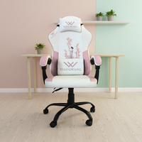 Fauteuil de jeu ergonomique pivotant et inclinable en cuir PU, avec massage, réglable en hauteur, pour simulateur de course extrême