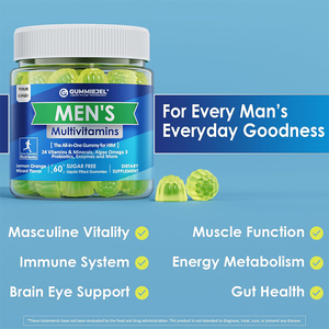 Gomitas Multivitamínicas Diarias para Hombre de Marca Privada OEM, 60 Unidades, Certificadas por GMP, Complejo de Superalimentos, Suplementos Herbales para la Energía Inmunológica - Product Image 3