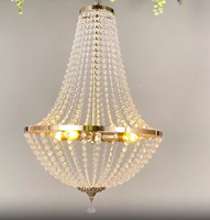 Lámpara Colgante de Metal Plateado y Dorado con Cristales para Techo, Decoración de Fondo para Bodas, Fiestas y Escenarios, Creación de Atmósfera