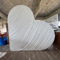 Arco en Forma de Corazón de Tela de Seda MUWEI para Cabina de Fotos de Bodas, Fiestas de Cumpleaños, Propuesta de Matrimonio, Decoración del Hogar