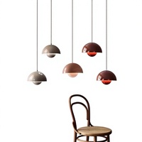 Lustre suspendu en fer au design danois moderne et minimaliste, avec LED et câble de suspension, idéal pour cafés, bars, salles à manger, chambres et bureaux.