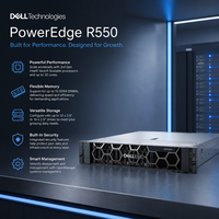 Serveur informatique en rack PowerEdge R550 avec processeur Intel Xeon, gestion du système IDRAC9 et stockage Hot Plug