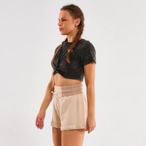 Camiseta Deportiva de Yoga para Mujer, Diseño de Cuello Redondo, Estilo Nuevo, Alta Calidad, Logotipo Personalizado del Fabricante - Product Image 5