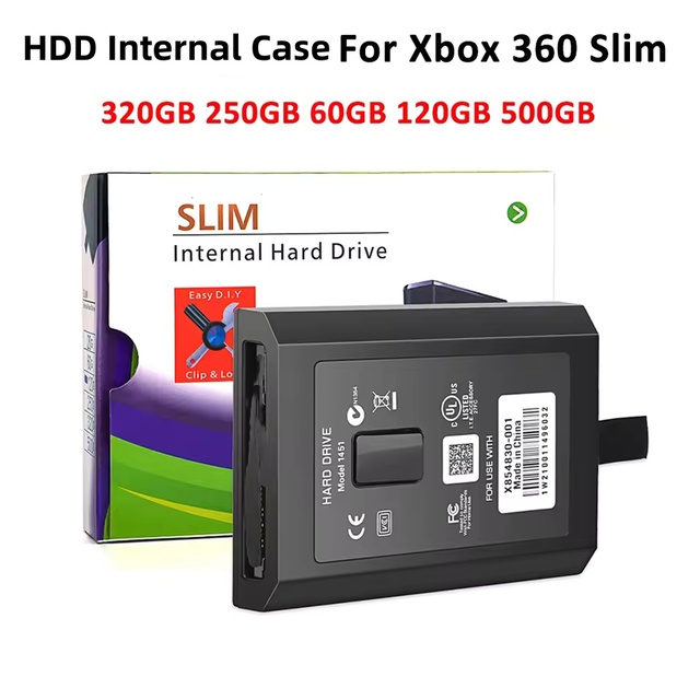 For Xbox 360 Slim Internal Hard Drive Enclosure Disk HDD Case Shell Black FOR XBOX 360 gaming accessories replacement shell