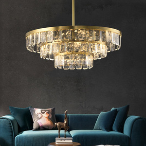 Postmodern Luxury All-Copper Crystal Chandelier Elegant Grand Living Room <b>Dining</b> Room Villa <b>Dining</b> Room <b>Light</b> Pendant <b>Light</b> - Product Image 1