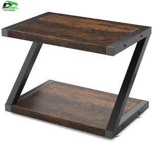 Home Wood Desktop Printer Stand Table Top Small Desk Organizer for Fax Machine Scanner Files Books Printer Stand Shelf