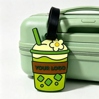 Étiquettes de bagages souples en PVC écologiques professionnelles, identificateurs de sac à dos portables, imprimées en typographie, à la mode, mignonnes et personnalisables
