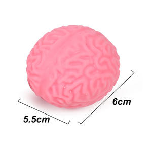 HAOXUAN Bolas blandas y esponjosas de harina <span class=keywords><strong>con</strong></span> <span class=keywords><strong>cerebro</strong></span> expulsable, juguetes antiestrés para apretar y reír para estudiantes - Product Image 5