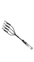 1m 40G QSFP + to 4X10G SFP + 4x10G Ethernet langsung kabel Breakout tembaga untuk Host adapter switch Server