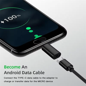 Adaptateur USB C vers Micro USB, connecteur <span class=keywords><strong>de</strong></span> conversion <span class=keywords><strong>de</strong></span> type C femelle vers Micro USB mâle, prend en charge la charge et la synchronisation des données pour Samsung Galaxy S7 S7 - Product Image 3