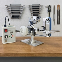 Mini ponceuse à bande verticale électrique personnalisable pour atelier, travail du bois et finition des métaux