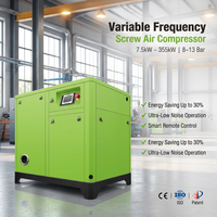Compresor de Aire de Tornillo Industrial de Imán Permanente VSD de 10 hp, 7.5-35 KW, Compresor Rotativo de Frecuencia Variable, CE ISO para Fabricación