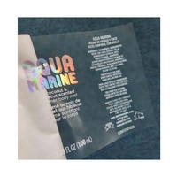 Personnalisé étanche à l'eau clair hologramme étiquette auto-adhésive transparente logo impression estampage à chaud déjoué arc-en-ciel holographique autocollants