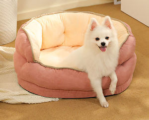 Winter Thickened Warm Pet Bed Luxury High Quality <strong>Dog</strong> <strong>Kennel</strong> Hot Sale Eco-Friendly Solid Pattern Pet Sofa Bed - Product Image 2