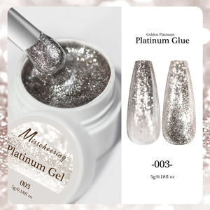 Esmalte de Gel con Brillo Platino Dorado 5g, Gel UV de Alta Densidad con Destellos de Diamante para Arte de Uñas, Personalizado OEM - Product Image 1