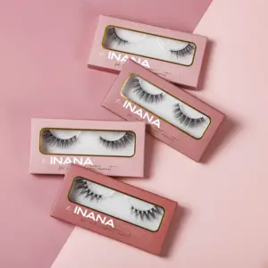 2014 New Arrivals Private Label Light Natural Half Lashes Premium Fiber Vegan Eyelash 3D Fluffy Faux Mink Eyelashes Wholesale