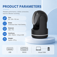 Escáner de Código de Barras de Escritorio CMOS 1D 2D, Escaneo Continuo, Sensor Automático, Manos Libres, para Tiendas Minoristas, Suministro de Fábrica