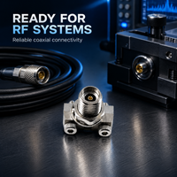 Connecteurs RF prêts pour l'aérospatiale, connecteur micro-ondes femelle 2,92 mm K, signal ultra stable DC-40 GHz pour outil scientifique