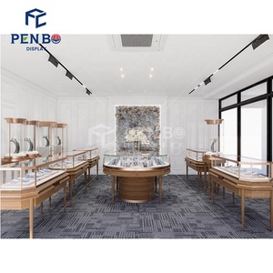 Hiện đại bespoke đồ trang sức cửa hàng thiết kế truy cập có độ bóng cao trang sức hiển thị tủ với đèn LED cho cửa hàng bán lẻ và phòng trưng bày - Product Image 6