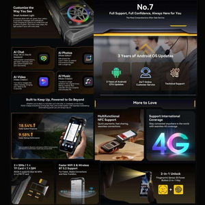 ราคาขายส่ง Blackview ROCK 5 โทรศัพท์มือถือสุดทนทาน 6GB+256GB, หน้าจอ 6.78 นิ้ว Android 16 แบตเตอรี่ 20000mAh ชาร์จเร็ว 33W 4G OTG NFC สมาร์ทโฟน - Product Image 4