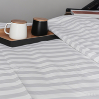50% coton 50% Polyester luxe coton draps de lit ensemble de draps coton léger rayé Design pour hôtel ensemble de literie lin
