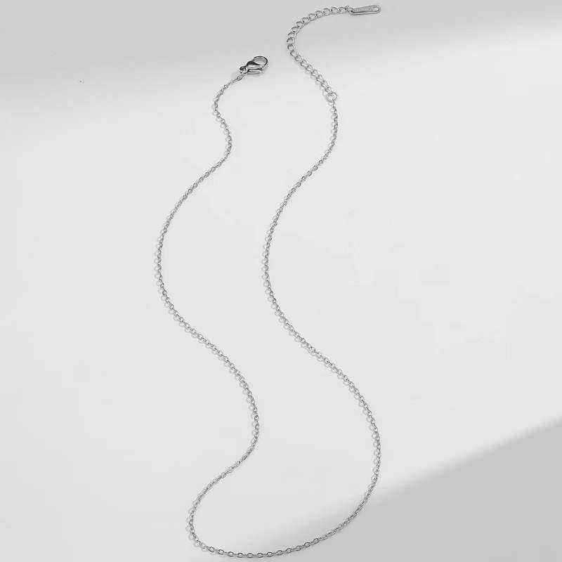 Steel color cross chain