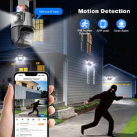 Caméra de sécurité extérieure WiFi P11 à double objectif 4K AI 4G PTZ avec suivi automatique, étanche, surveillance CCTV IP