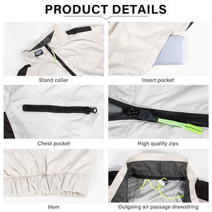 Chaleco de Seguridad Reflectante, Impermeable, Fluorescente, con Ventilador de Enfriamiento, Personalizable con Logotipo, de Alta Calidad, para Trabajadores - Product Image 4
