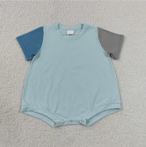 Body de Bebé de Manga Corta con Bloques de Color y Mangas en Contraste, Pelele de Verano para Bebé, Transpirable, de Algodón, con Cierre de Botones y Detalle de Volantes - Product Image 3