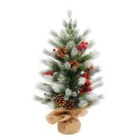 QiYing Victory S45662 Neuer grenzüberschreitender Weihnachtsbaum aus PE mit Tannenzapfen im US-Stil, Tischdekoration, kleine Heimdekoration