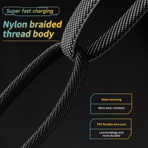 Cable de datos de carga rápida de Metal convertible 4 en 1, Cable de carga múltiple trenzado <span class=keywords><strong>USB</strong></span> <span class=keywords><strong>A</strong></span> tipo C PD 27W 65W para Samsung iPhone 15 - Product Image 2