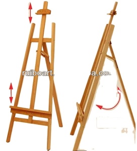 Chevalet Professionnel en Bois de Pin Naturel avec Design Art Déco pour la Décoration Intérieure, l'Exposition, la Peinture et le Croquis – Idéal Rentrée des Classes - Product Image 3