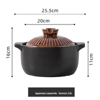 Pot en céramique commercial japonais résistant à la chaleur, casseroles antiques, marmite de soupe, poterie électrique domestique, marmite à ragoût spécial