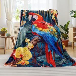 Floral Flannel Blanket <b>Throw</b> Blanket Nap Blanket Fade Resistant Lightweight <b>for</b> Bed Sofa <b>Couch</b> Custom Print Bulk Wholesale - Product Image 5