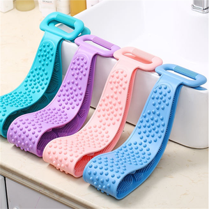 Silicone Body Scrubber Bath <b>Brush</b> Exfoliating Shower <b>Brush</b> Bath Belt Body Scrub <b>Back</b> Massage <b>Brush</b> Cleaning Strap <b>Bathing</b> Tools - Product Image 5