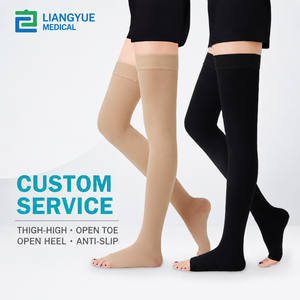 Vente en gros de bas de compression sportifs pour femmes, hauteur cuisse, 20-30 mmHg, longs, pour la course à pied, l'athlétisme et les soins infirmiers - Product Image 5