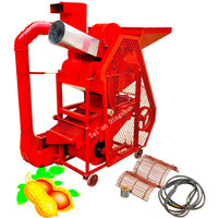 Décortiqueuse d'arachides à double tambour à moteur diesel, faible taux de casse, haute capacité, avec système de dépoussiérage