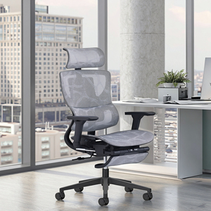 Ghế văn phòng shunmas với chỗ để chân có thể điều chỉnh công suất cao xoay Ergonomic lưới trở lại bánh xe im lặng thoải mái Thiết kế thời trang - Product Image 1