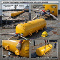 Sac de lestage marin jaune personnalisé en PVC souple pour essais de charge de bateaux et de radeaux de sauvetage