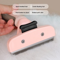 2024 haute qualité en acier inoxydable couteau à cheveux pour animaux de compagnie dénouage épilateur couteau brosse propre enlèvement outil de toilettage des cheveux