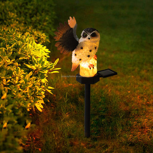 Năng lượng mặt trời ngoài trời Đèn trang trí mô phỏng động vật vườn sân vườn rau âm mưu chim thấm <span class=keywords><strong>Owl</strong></span> cỏ đèn - Product Image 2