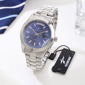 Reloj de Lujo de Aleación de 41 mm, Más Vendido, con Esfera de Cristal, Calendario, Movimiento de Cuarzo, Correa de Acero Inoxidable de 20 mm con Cierre de Mariposa - Product Image 3