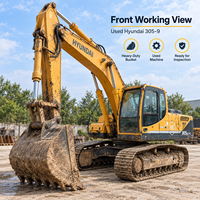 Excavatrice sur chenilles d'occasion Hyundai 305LC-9 de 2012 pour travaux sur chantier