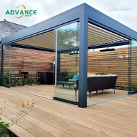 Pergola en aluminium électrique avec les lames réglables imperméables et l'illumination de LED