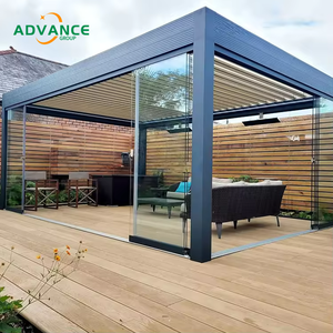 <span class=keywords><strong>Pergola</strong></span> en <span class=keywords><strong>aluminium</strong></span> électrique avec les lames réglables imperméables et l'illumination de LED - Product Image 6